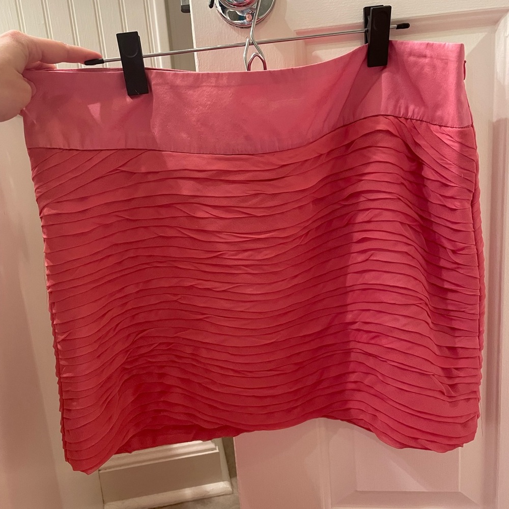 Pink Reiss silk mini skirt UK size 14 (Large)